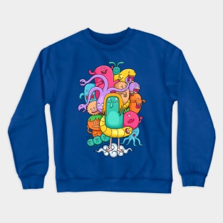 Funny monster doodle Crewneck Sweatshirt